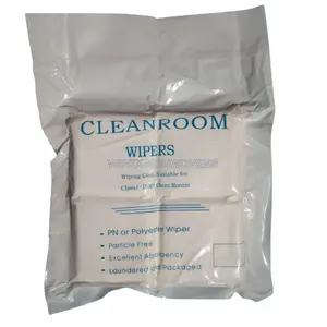 Wipex Spunlace Sekali Pakai Kain Pembersih Ruang Pembersih Putih Nonwoven 9 "* 9"