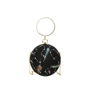 ZPB2862 Sacs à Main Femme en PU Tendance 2025 Pochettes et Sacs <span class=keywords><strong>Bandoulière</strong></span> de Haute Qualité avec Design Plumes Pailletées - Product Image 5