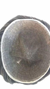 Pelucas grises antiguas para hombres, cabello humano virgen Natural 100% sin procesar, tupé de color mezclado con base de encaje, venta al por mayor - Product Image 3