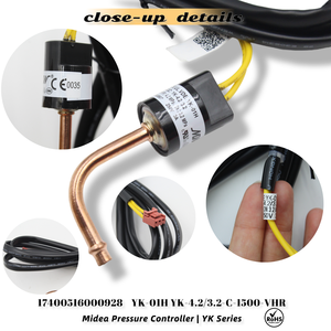 YK-01H YK-4.2/3.2-C-1500-VHR สวิตช์แรงดันท่อทองแดงไฟฟ้าอุตสาหกรรม HVAC คอนโทรลเลอร์รีเซ็ตอัตโนมัติ - Product Image 4