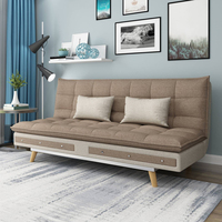 Sofá Cama para Sala de Estar, Diseño Simple, 1.2 m de Ancho, Sofá Cama Plegable, Sofá de Pared de 3 Plazas con Patas de Metal