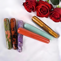 Bâton de massage en jade cristal multi-matériaux naturel Masseur méridien Pierre de grattage du corps pour la beauté du visage Minceur Crystal Crafts