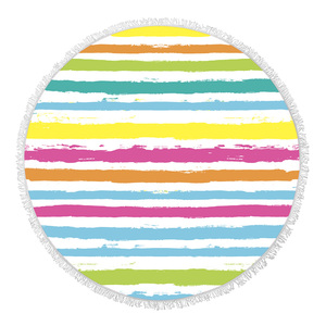 Lumière Meilleur Cabana Turc Terry Microfibre Rond Rayé Imprimé Polychrome Imprimé Microfibre Serviette de Plage En <span class=keywords><strong>Tissu</strong></span> - Product Image 2