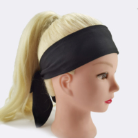 Bandeau Ninja Unisexe Premium Personnalisé Vert et Noir en Polyester et Spandex à Nouer pour Hommes
