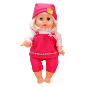 14インチリアルなビニール生まれ変わった赤ちゃん人形女の子のための多機能かわいい柔らかい赤ちゃんの女の子の人形