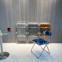 Table basse transparente pliable en acier inoxydable, design moderne et simple, pour salon, inspirée des salons de thé à succès sur internet