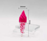 Gloss à lèvres liquide imperméable personnalisé pour filles, motif crème glacée, ingrédients naturels enrichis en vitamine E, végétalien, sûr et écologique
