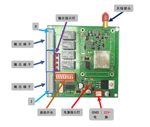 4 Channel <b>Wireless</b> Switch Quantity Control Module Water Plant Automation Environmental Monitoring <b>Wireless</b> <b>Alarm</b> Light W477 - Product Image 5