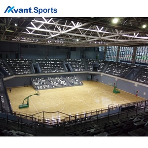 Avant thể thao FIBA được phê duyệt bóng rổ sàn gỗ trong nhà rắn gỗ cứng sàn con lăn trượt băng/cầu lông sàn gỗ di động - Product Image 5