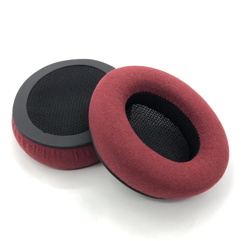 HP-Coussinets auriculaires Rouge-noir Microfibre peau