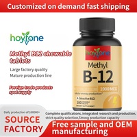 Tabletas Masticables de Metil B12 1000mcg OEM, Extra Fuertes, Bioactivas, Metilcobalamina para Apoyo Energético Celular, Veganas, 100 Unidades