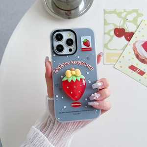 Cover per iPhone 17 Air 16 15 Plus 14 Pro Max 13 12 antiurto con specchio e design anime, cartone animato, epossidico, a forma di frutta, <span class=keywords><strong>Hello</strong></span> <span class=keywords><strong>Kitty</strong></span> - Product Image 4