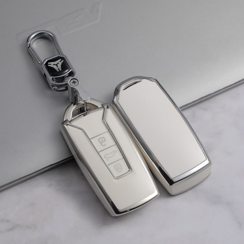 White + Key Ring