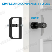 Loquet de porte à tige facile à installer, serrure de type T, kit de serrure de porte de hangar avec poignée et clé pour portes extérieures