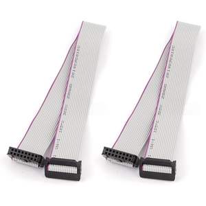 Uxcell Cable plano de 16 pines, 30 cm, conector IDC, cable de extensión para disco duro, 2 unidades - Product Image 1