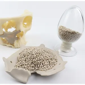 Haute biocompatibilité matière première naturelle implantable personnalisée granulés peek de qualité médicale résine d'implant