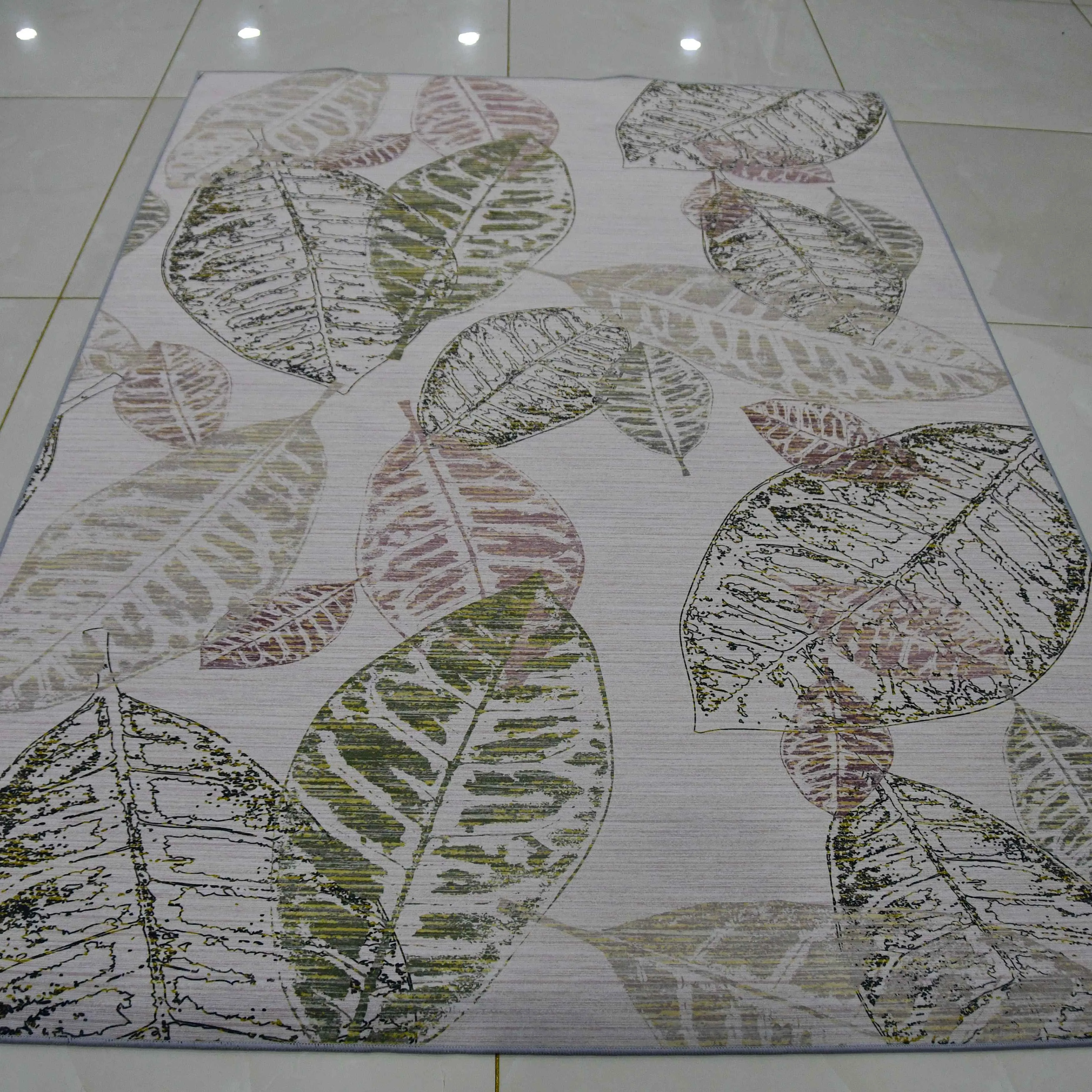 Boho Leaf Natural Living Room Full Rug Prayer Mat Pocket Carpet