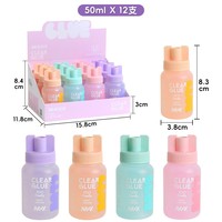 Colle liquide transparente couleur macaron, écologique et lavable, pour loisirs créatifs enfants, école, bureau, papeterie, logo OEM