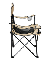 Fauteuil pliant portable d'extérieur pour la plage, le camping et les pique-niques, avec double porte-gobelets et respirant, vente en gros