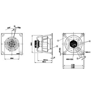 ebmpapst K3G560-PC04-01 380/480V AC 5000W K3G560-PC04-05 Precision <b>Air</b> Conditioner Centrifugal <b>Cooling</b> <b>Fan</b> K3G560-8317081580 - Product Image 4