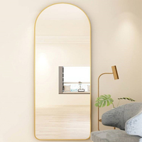 Espejo de pie grande para pared, marco de metal dorado, decorativo, para dormitorio, espejo de cuerpo entero, ¡Gran oferta!