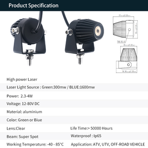 New Road Spot Laser Motorcycle Offroad Mini Safe Mini 12v Show off Road Car Work Lamp <b>Led</b> Fog Driving <b>Light</b> - Product Image 5