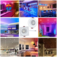 Prix abordable, panneau lumineux LED moderne en PVC acrylique, CCT en option 3000K-6000K, spot 8+8W, encastré, plafonnier, éclairage encastré