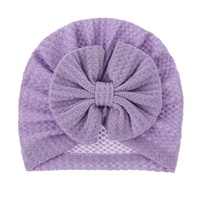 Gorro de Punto para Bebés WD-A492, Color Algodón Brillante, para Niños y Niñas, con Lazo, Estilo Indio, para Invierno