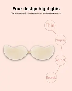 Sujetador Invisible de talla grande sin costuras adhesivo para mujer, sujetador Invisible de silicona adhesiva de realce transparente sin tirantes, novedad de 2025 - Product Image 4