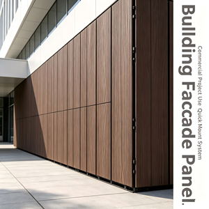 Panneau mural WPC, grain de bois, composite solide, surface imperméable, couleur personnalisée, revêtement intérieur et extérieur - Product Image 3