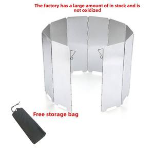 Pare-vent pliable en alliage d'aluminium ultra-léger avec broches et sac de rangement pour réchaud de <span class=keywords><strong>camping</strong></span> extérieur et cuisinière à gaz - Product Image 5