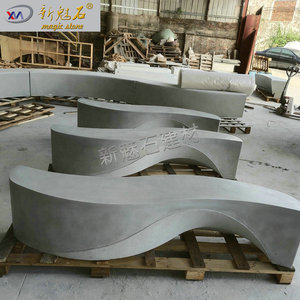 New Magic Stone Grc <b>Cement</b> Irregular Art Stool 3Cm Thickness Modern Minimalist Landscape Bench Customized Size - Product Image 1