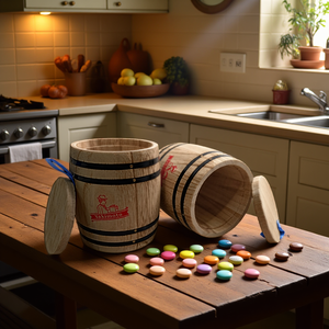 1 Yakimoto خشب صغير مع غطاء لحلوى الحبوب والمكسرات والشاي والقهوة والتوابل والغبار طعام مقاوم للغبار - Product Image 4