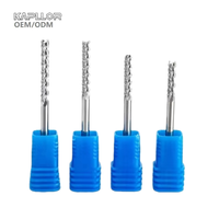 Fraises de fraisage à dents de maïs en acier au tungstène de haute précision, vente en gros d'usine, ODM, pour l'usinage CNC de cartes de circuits imprimés et de fibres de carbone