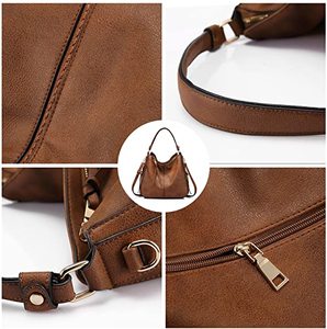 Donne Del Cuoio Del Faux <span class=keywords><strong>Borse</strong></span> Borsa <span class=keywords><strong>e</strong></span> <span class=keywords><strong>Borse</strong></span> Large Shoulder Hobo Della Borsa con la Nappa della signora sacchetto di mano della borsa - Product Image 2