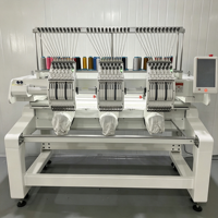 Machine à broder professionnelle, machine à broder commerciale, 3 têtes, 12 aiguilles pour logo sur t-shirt