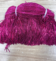 Frange à paillettes de 15 cm, 10 yards par rouleau, pour la danse latine, garniture à paillettes, ceinture à paillettes rondes, dentelle à paillettes, bricolage