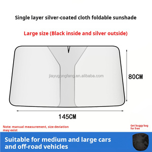 BMW kính chắn gió phía trước bóng râm cho New Corolla Camry có thể thu vào có thể gập lại nội thất phản chiếu lưới PVC Polyester dù để che nắng cho xe ô tô - Product Image 2