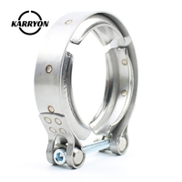 Abrazadera de Banda en V de 75 mm 969-875 04L253725B 1K0253115T con Junta para Audi A5 VW Golf Jetta A6-304 de Acero Inoxidable Marca Karryon