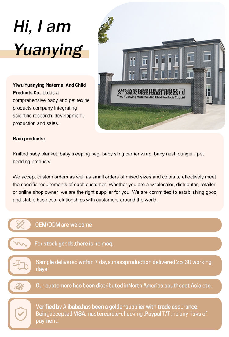 Foldable Natural Organic Cotton Baby Sling Carrier Wrap