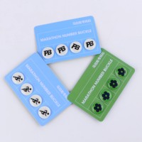 Porte-dossards en plastique réutilisables pour course à pied, clips en plastique pour numéros de course, boucles pour marathon
