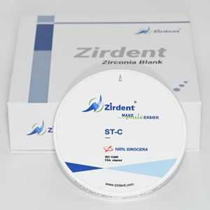 Groothandel Tandheelkundige Lab Zirkonia Blok ST-C Hoge Kwaliteit 1100Mpa 42% Doorschijnendheid Zirkonia Schijven - Product Image 1