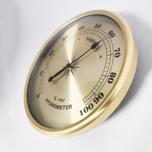 70mm igrometro decorativo interno in metallo con Base in legno misuratore di umidità per la misurazione dell'umidità Set abbinato - Product Image 5