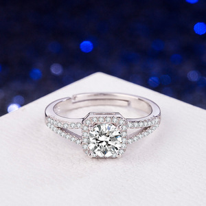 Nuevo Anillo de Zirconia Eternity de Moda, Anillo de Cobre con Zirconia para Hombre y <span class=keywords><strong>Mujer</strong></span>, Anillos de Compromiso o Anillos Redondos de Platino - Product Image 3