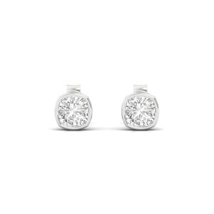 0.47ct Cushion Cut CVD Lab Grown Diamond Solitaire Earrings 10K Gold Plated Trendy Elegant Sparkling Design Jewelry Gift Women - Product Image 1