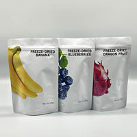 Sachet personnalisé pour fruits secs 100g 200g, avec logo personnalisé, fermeture éclair argentée brillante, fenêtre transparente, emballage pour snacks, sac Mylar