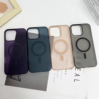 Coque de téléphone portable magnétique en PC rigide dépoli antichoc pour iPhone 16 15 Pro Max, compatible avec la recharge sans fil, vente en gros