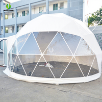 Tente Dôme de Luxe Imperméable en PVC de 6m pour Glamping, Hôtel-Resort, Type Piquet de Sol Diamant, pour Camping Safari Extérieur Toutes Saisons