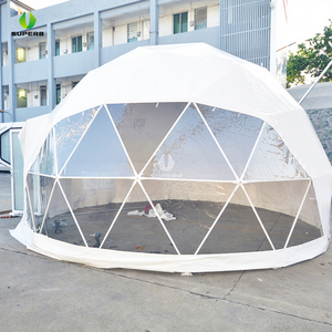 Tente Dôme de Luxe Imperméable en PVC de 6m pour Glamping, Hôtel-Resort, Type Piquet de Sol Diamant, pour <span class=keywords><strong>Camping</strong></span> Safari Extérieur Toutes Saisons - Product Image 1