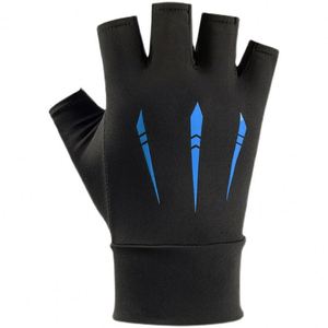 Gants de cyclisme mi-doigts en soie glacée pour hommes, fins, respirants, anti-UV, pour l'été, les activités de plein air et la conduite - Product Image 5